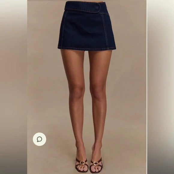 Meshki Denim Micro Mini Skort - Picture 3 of 8